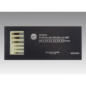 PORCELAIN BRUSH ART SET 6pz...